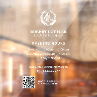 Heures d'ouverture salon de coiffure logo personna