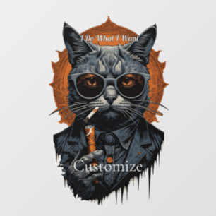 Autocollant Pour Fenêtre Hip Cat cool Thunder_Cove