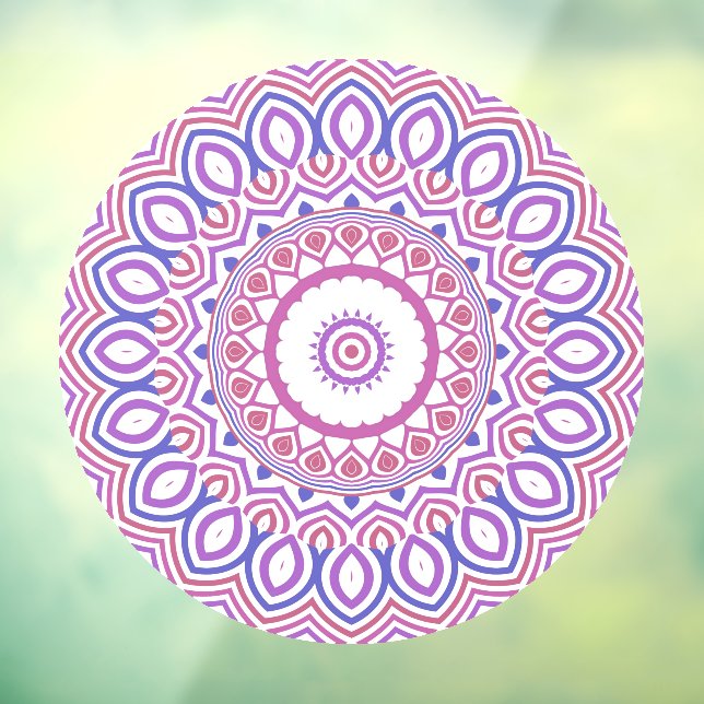 Autocollant Pour Fenêtre Hippie Boho Funky Bohemian Super Kaleidoscope (Feuille 3)