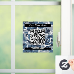 Autocollant Pour Fenêtre Hiver Camouflage bleu neige, Militaire, Armée