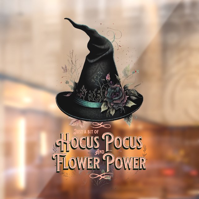 Autocollant Pour Fenêtre Hocus Pocus et Flower Power Clôture de fenêtre (Feuille 2)