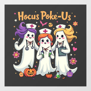 Autocollant Pour Fenêtre Hocus-Poke Nous Infirmier Éffrayant Halloween Fant