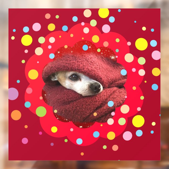 Autocollant Pour Fenêtre Holiday Chihuahua (Feuille 2)