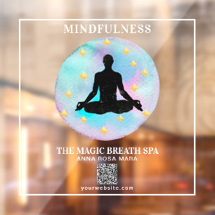 Autocollant Pour Fenêtre ** Homme Mindfulness Reiki Yoga fenêtre de méditat