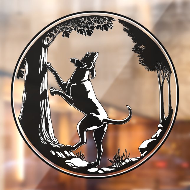 Autocollant Pour Fenêtre Hound Dog Decal Chasse Chien Art Fenêtre Classer (Feuille 2)