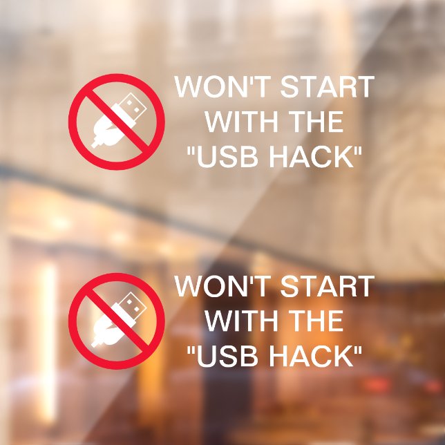 Autocollant Pour Fenêtre Hyundai Kia anti-vol Kia Boys x2 White T Cling (Feuille 2)