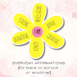 Autocollant Pour Fenêtre "I Am" Daisy Inspirationnelle
