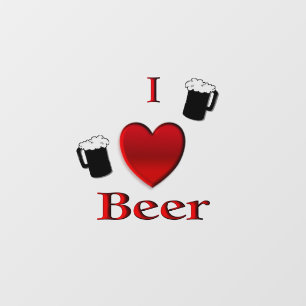 Autocollant Pour Fenêtre I Heart Beer Design