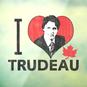 Autocollant Pour Fenêtre I Heart Trudeau