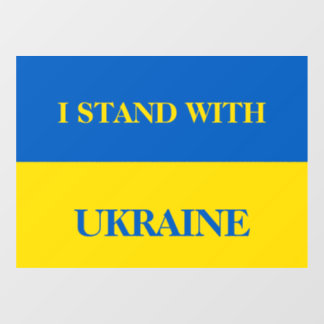 Autocollant Pour Fenêtre I stand with Ukraine. Ukrainian flag.