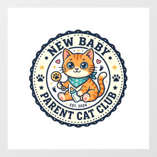 Autocollant Pour Fenêtre Idée cadeau nouveau bébé parent chat chat maman - 