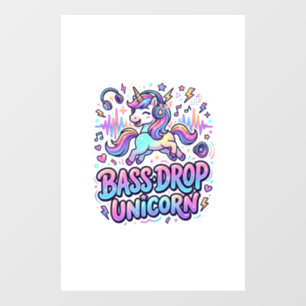 Autocollant Pour Fenêtre Idée de cadeau licorne basse drop typographie Des