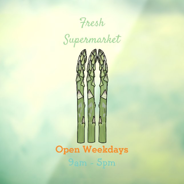 Autocollant Pour Fenêtre Illustration d'Asparagus (Feuille 3)