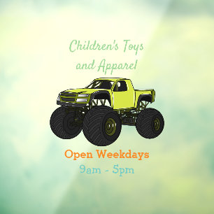 Autocollant Pour Fenêtre Illustration de camion monstre