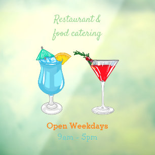 Autocollant Pour Fenêtre Illustration de cocktail