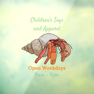 Autocollant Pour Fenêtre Illustration de crabe ermite