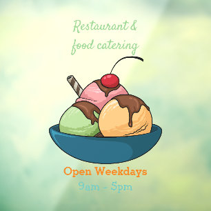 Autocollant Pour Fenêtre Illustration de crème glacée