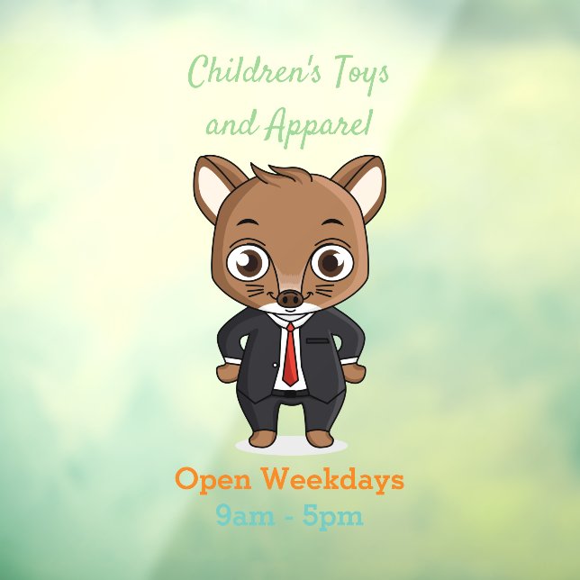 Autocollant Pour Fenêtre Illustration de dessin animé de rat mignon (Feuille 3)