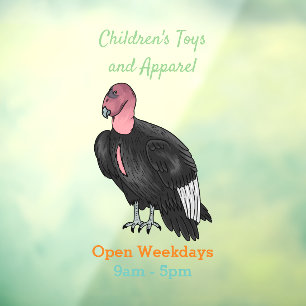 Autocollant Pour Fenêtre illustration de dessin animé d'oiseau condor de Ca