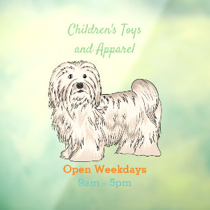 Autocollant Pour Fenêtre Illustration de dessin de chien de Havan