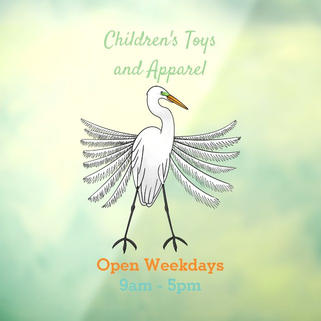 Autocollant Pour Fenêtre Illustration de dessin d'oiseau de grand feu (Feuille 3)