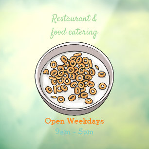 Autocollant Pour Fenêtre Illustration de dessin sur les céréales