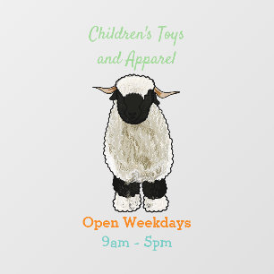 Autocollant Pour Fenêtre Illustration de la caricature de mouton Valais Bla