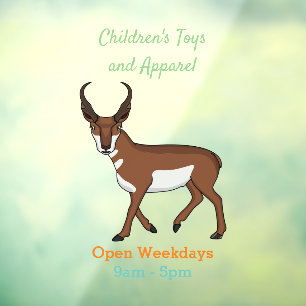 Autocollant Pour Fenêtre Illustration de l'antilope Pronghorn