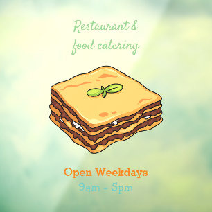 Autocollant Pour Fenêtre Illustration de Lasagna