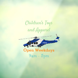 Autocollant Pour Fenêtre Illustration de l'hélicoptère de police