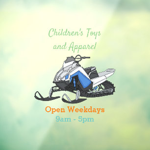 Autocollant Pour Fenêtre Illustration de motoneige