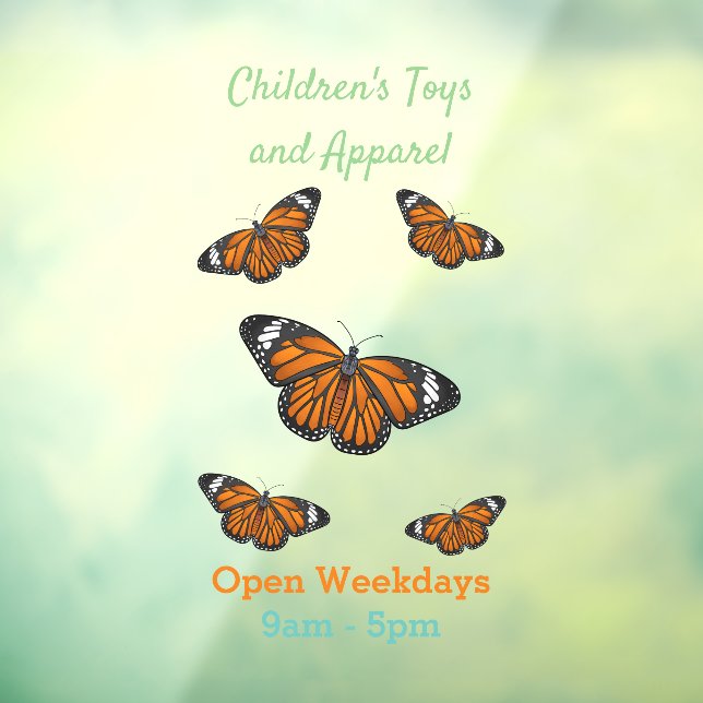 Autocollant Pour Fenêtre Illustration de papillon monarque (Feuille 3)