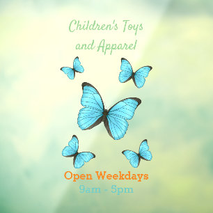 Autocollant Pour Fenêtre Illustration de papillons Morpho