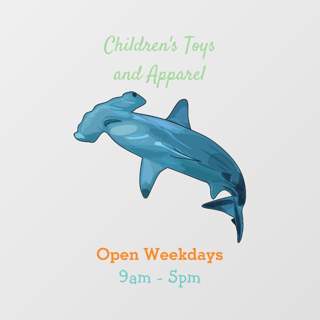 Autocollant Pour Fenêtre Illustration de requin marteau (Feuille)