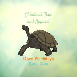 Autocollant Pour Fenêtre Illustration de tortue terrestre des Galapagos