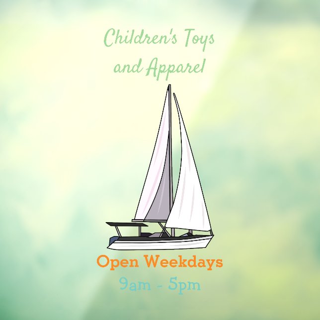 Autocollant Pour Fenêtre Illustration de voilier (Feuille 3)