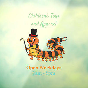 Autocollant Pour Fenêtre Illustration drôle de dessin animé centipede