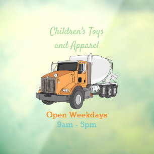 Autocollant Pour Fenêtre Illustration du camion de mélange de béton