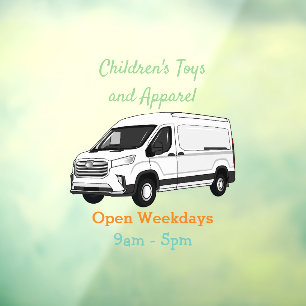 Autocollant Pour Fenêtre Illustration du fourgon de livraison