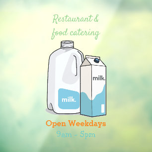 Autocollant Pour Fenêtre Illustration du lait