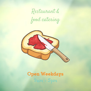 Autocollant Pour Fenêtre Illustration du pain et de la confiture