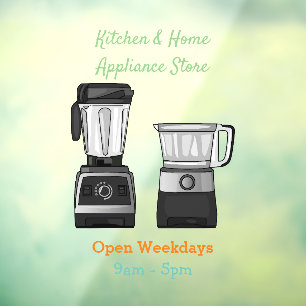 Autocollant Pour Fenêtre Illustration du processeur et du mixeur alimentair