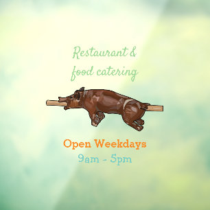 Autocollant Pour Fenêtre Illustration du rôti de porc / rôti de porc