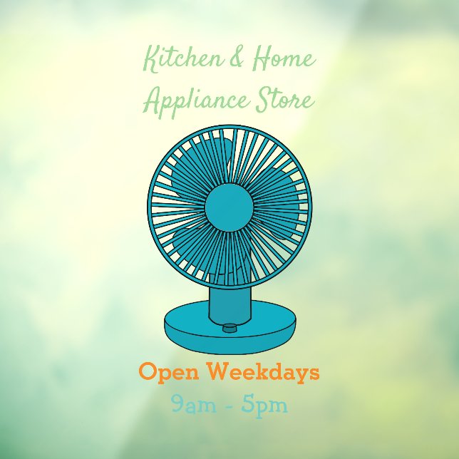 Autocollant Pour Fenêtre Illustration du ventilateur (Feuille 3)