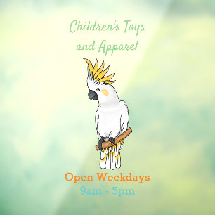 Autocollant Pour Fenêtre Illustration d'un oiseau de cokatoscope à crête de