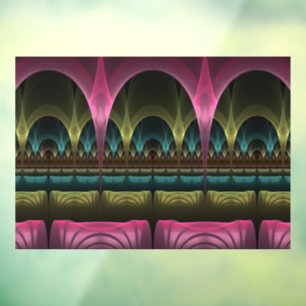 Autocollant Pour Fenêtre Imaginaire spécial Motif Abstrait coloré Fractal