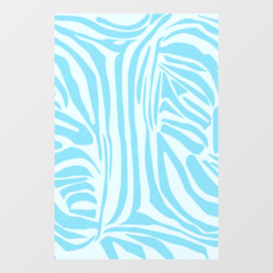 Autocollant Pour Fenêtre Impression Zèbre Bleu Blanc Gras