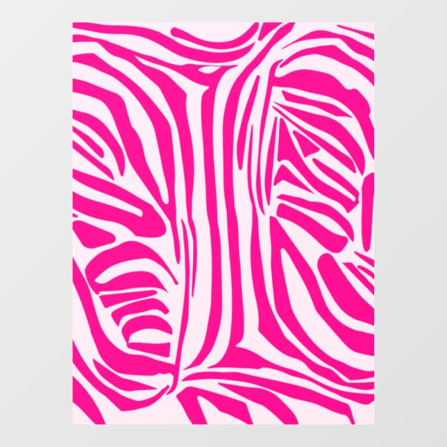Autocollant Pour Fenêtre Impression zèbre rose (Feuille)