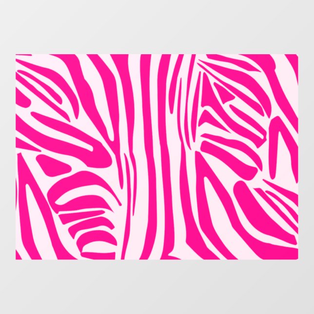 Autocollant Pour Fenêtre Impression zèbre rose (Feuille)