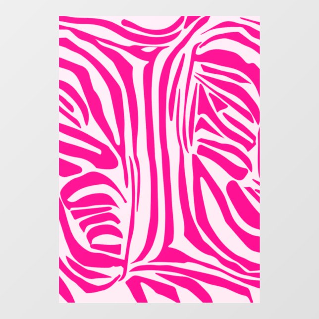 Autocollant Pour Fenêtre Impression zèbre rose (Feuille)